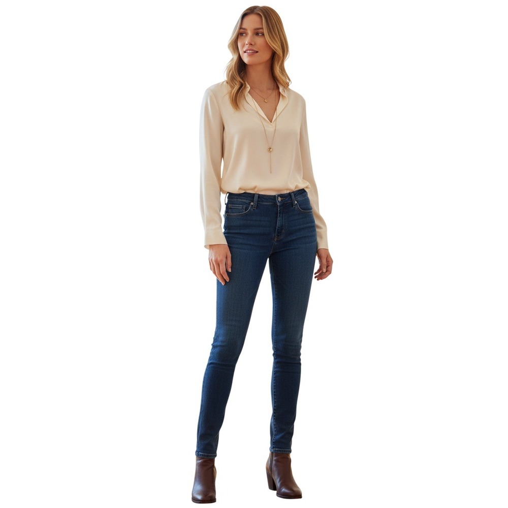 PAIGE NWOT Skyline Skinny Jeans 29x31 Twilight Dark Wash Made in USA $199